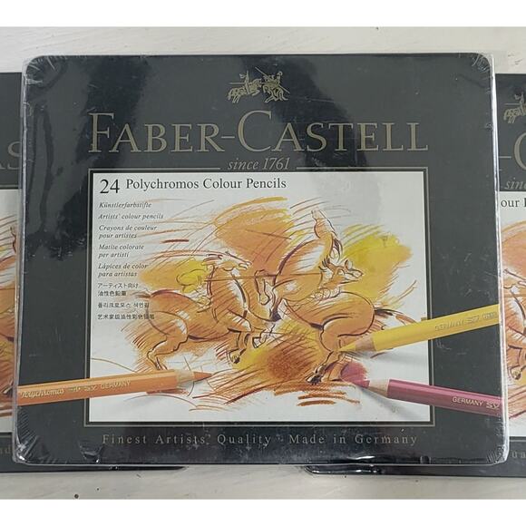 Faber-Castell 24-Piece Polychromous Colored Pencil Set in Metal Tin - Picture 1 of 2